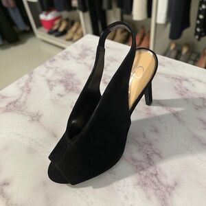 Jessica Simpson Black Slingback Heels